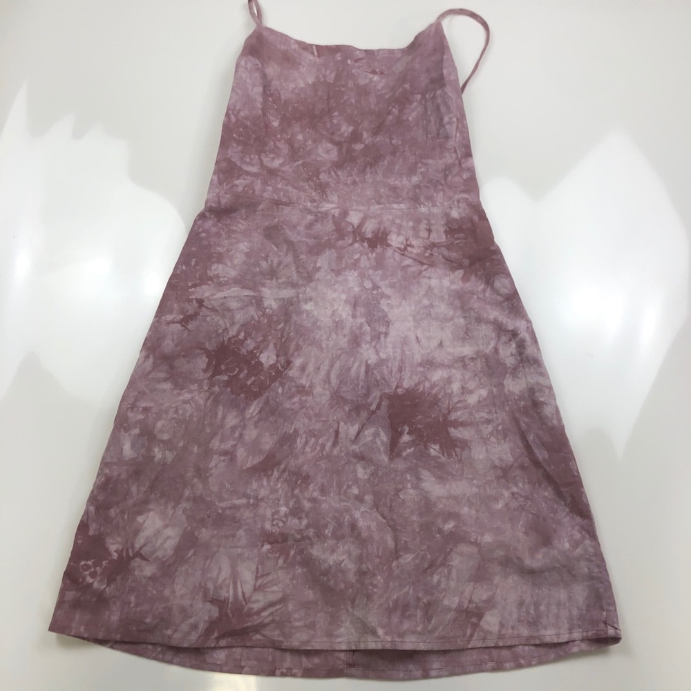 Cotton Candy Mauve Tie-Dye Slip Dress